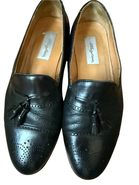 Mezlan classic black tassel leather high quality  loafers made in Spain  11 W main image 7